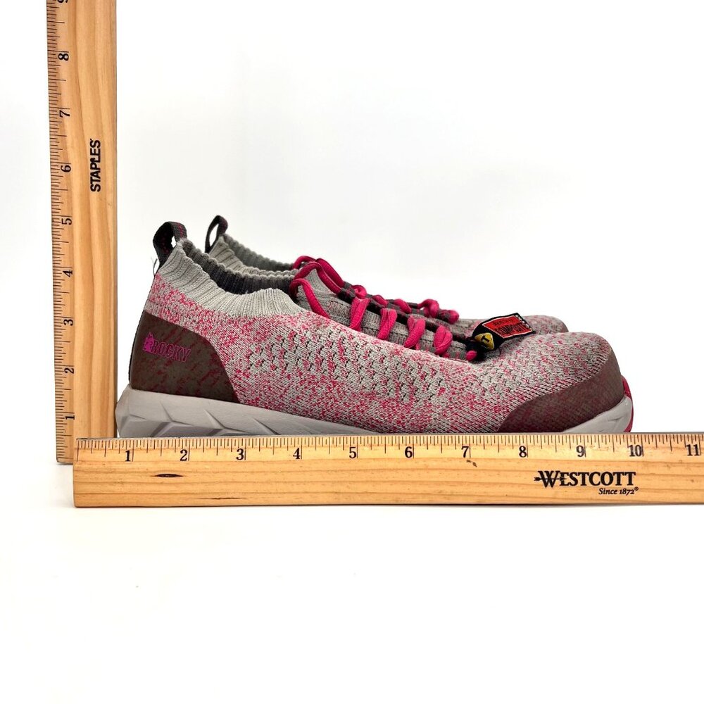 Rocky Composite Toe Slip Oil Resistant Work Shoes Womens Size 7.5M Gray Pink - Picture 16 of 16